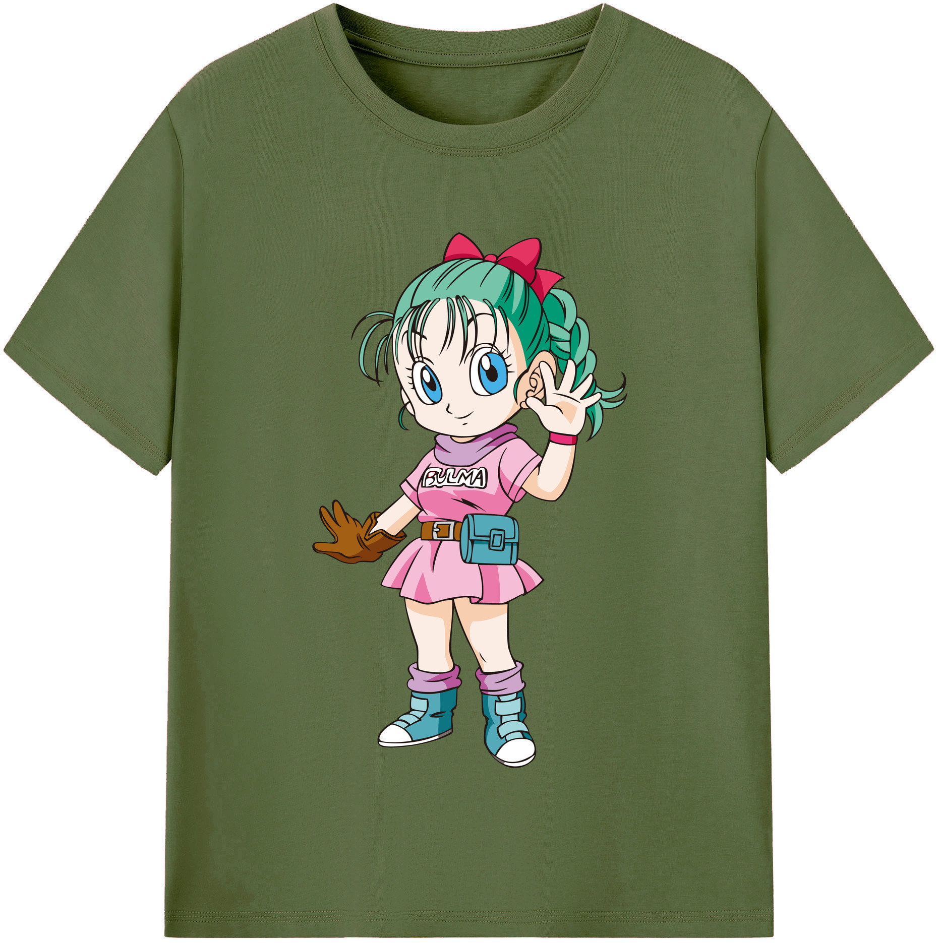（画像用） ドラゴンボール ブルマ DRAGON BALL Bulma 綿100％半袖Tシャツ（フロントプリント）